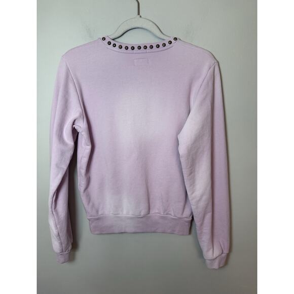 MOTHER The Camper Sweatshirt Pink Women's Sz XS NEW $198 - Picture 3 of 13
